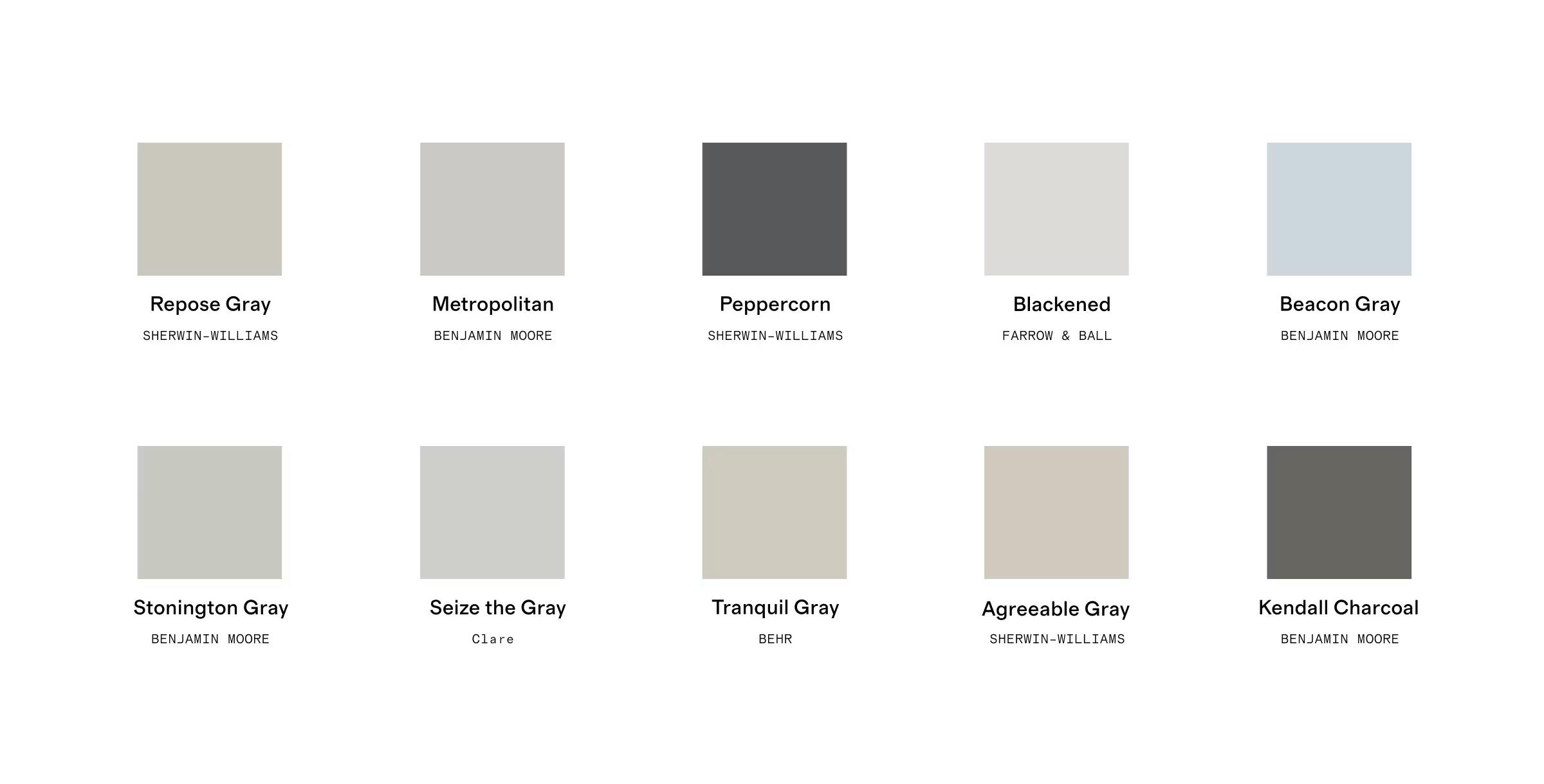 10 Gray Paints We Love in 2024