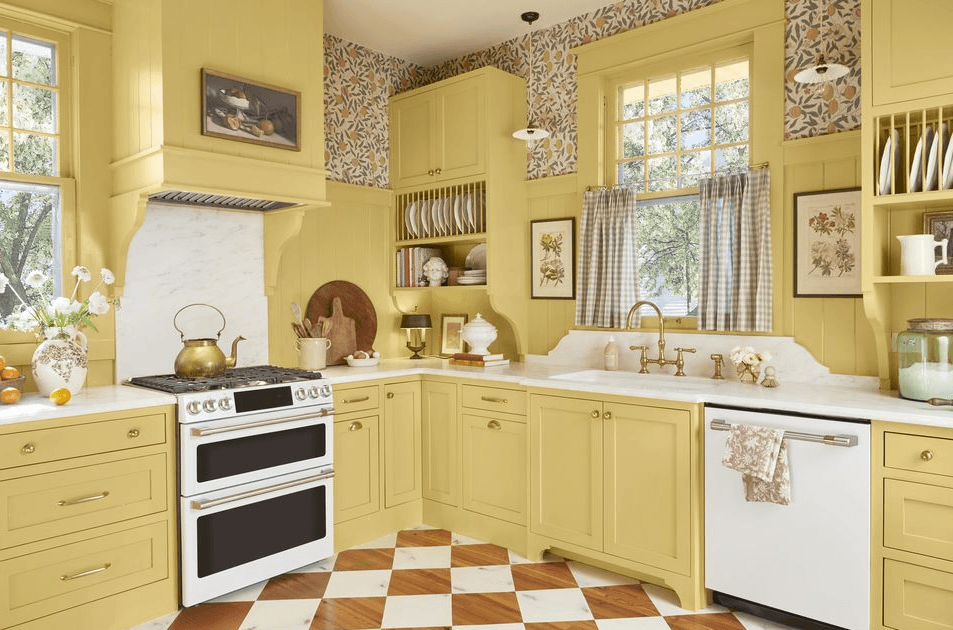 Sudbury Yellow by Farrow & Ball: A soft, buttery yellow paint color.