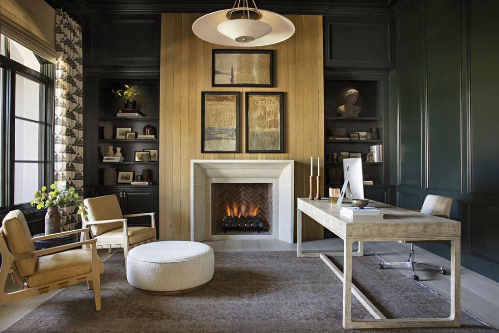 Rookwood Dark Green SW 2816, featured in House Beautiful, photo by Karyn Millet