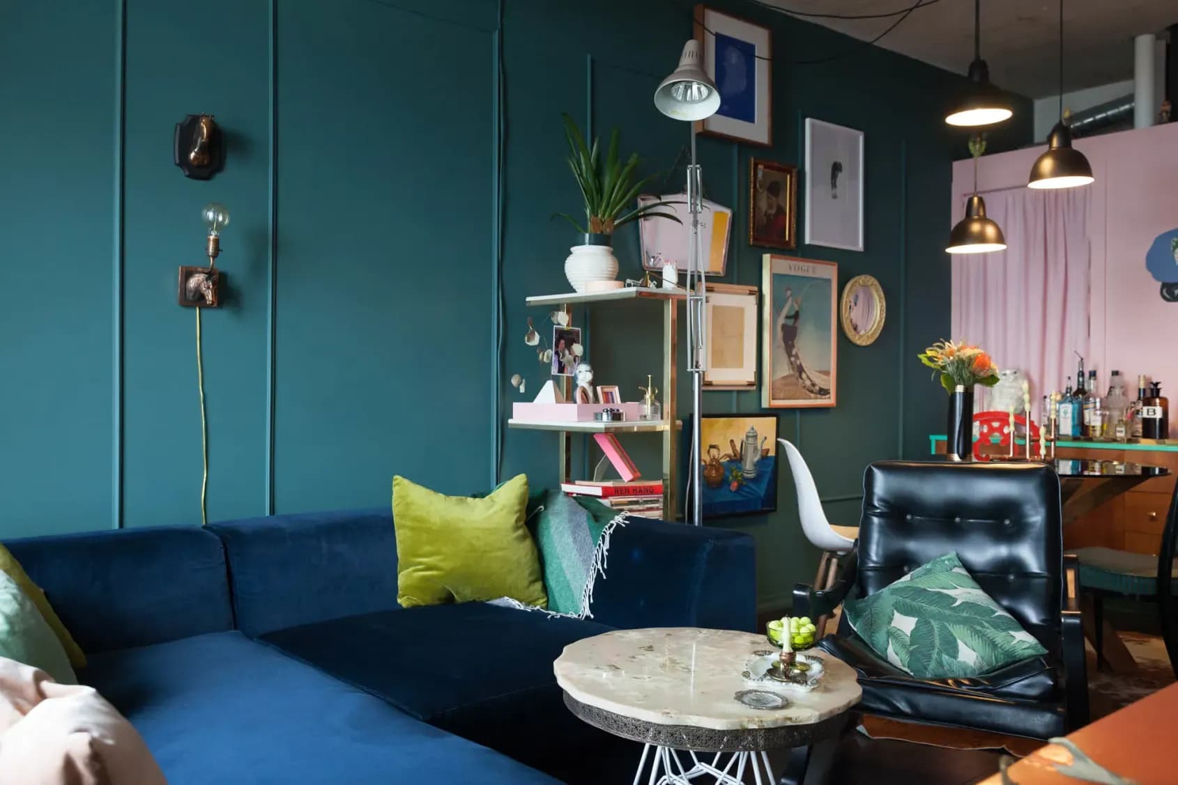 Polar Jade by Benjamin Moore, featured in Apartment Therapy, photo by Lauren Kolyn