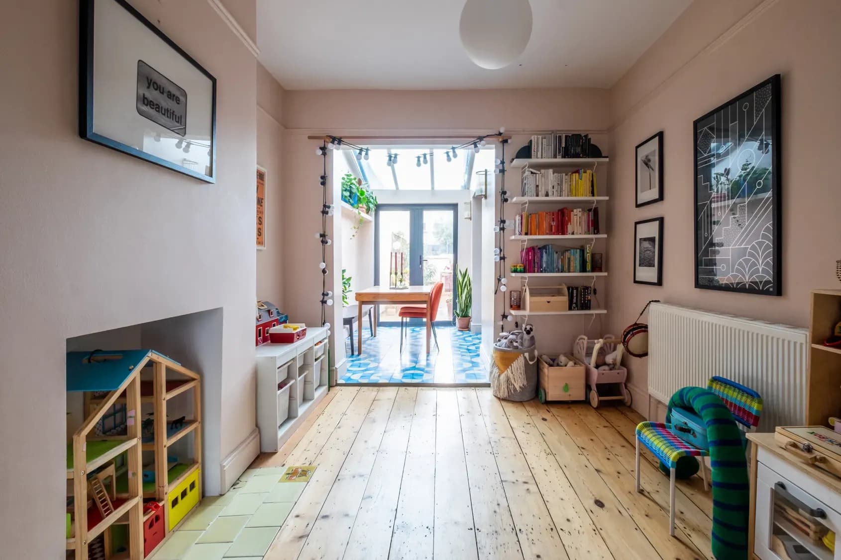 Pink Ground by Farrow & Ball, by Apartment Therapy, photo by Viv Yapp