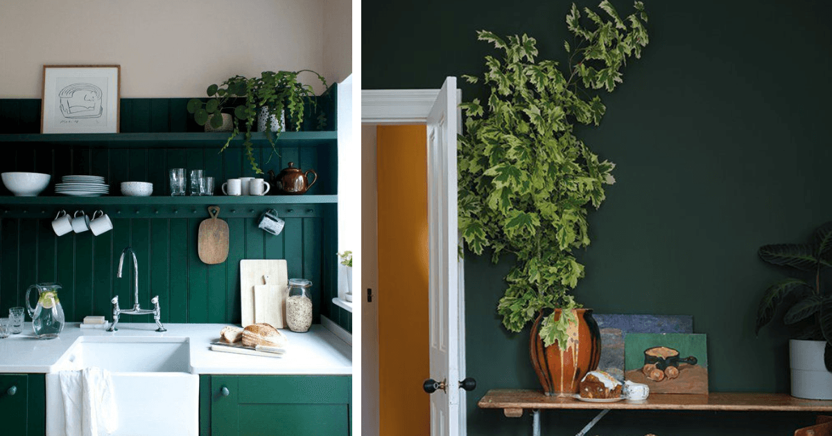Duck Green by Farrow & Ball, photos from Farrow & Ball