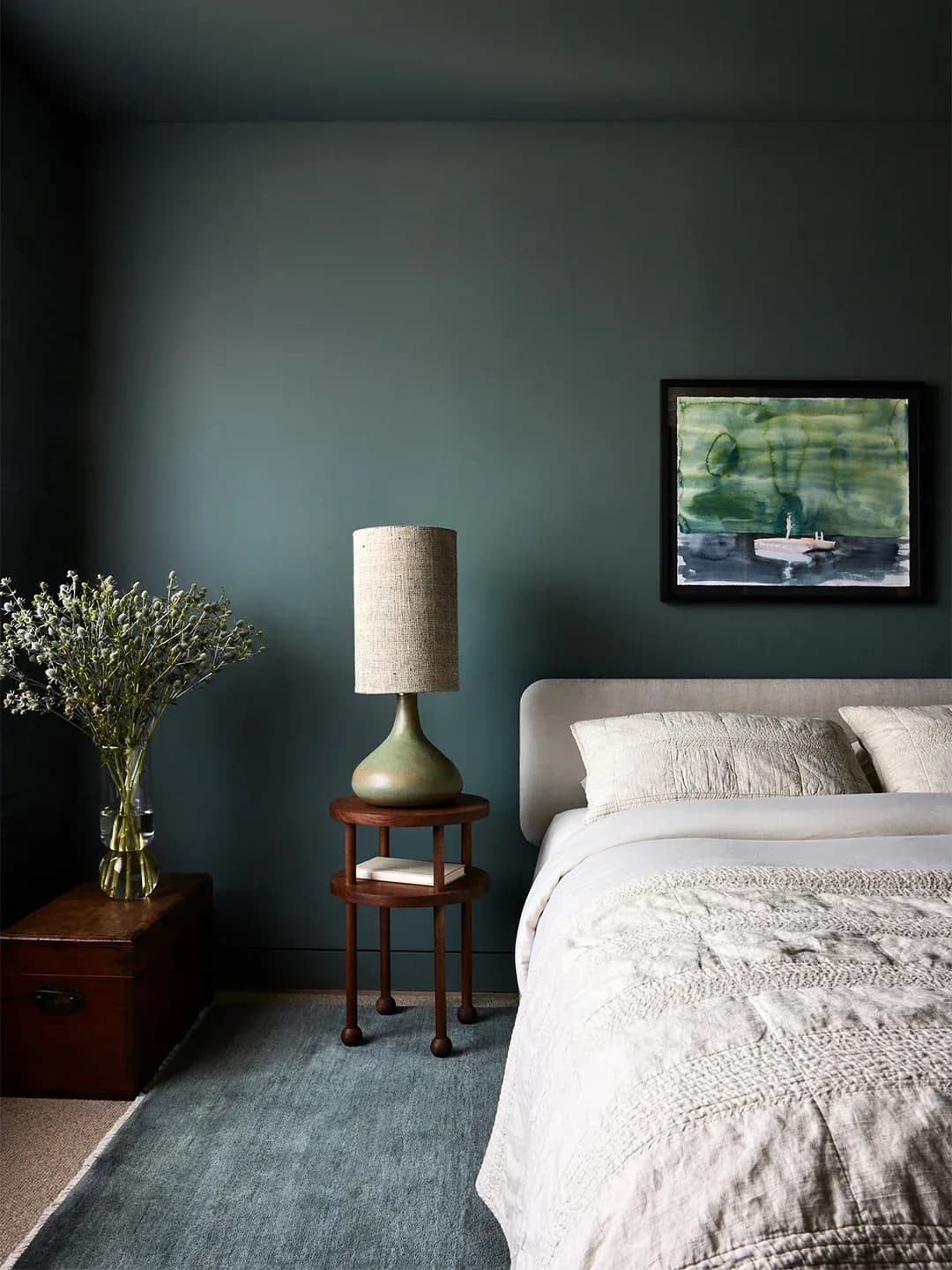 Porch Swing by Benjamin Moore, featured in Domino, photo by Nicole Franzen