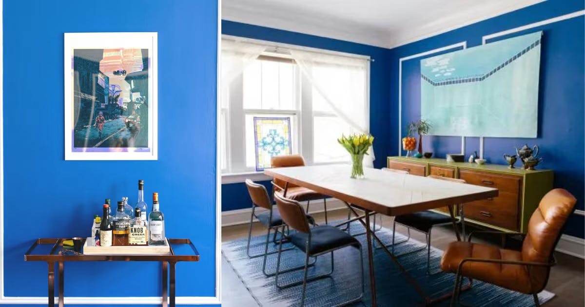 Behr's Beacon Blue, featured in Apartment Therapy, Photo by Aimee Mazzenga