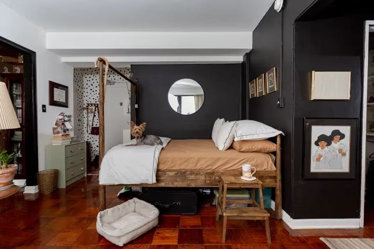 Black by Benjamin Moore, featured in Apartment Therapy, photo by Amanda Archibald